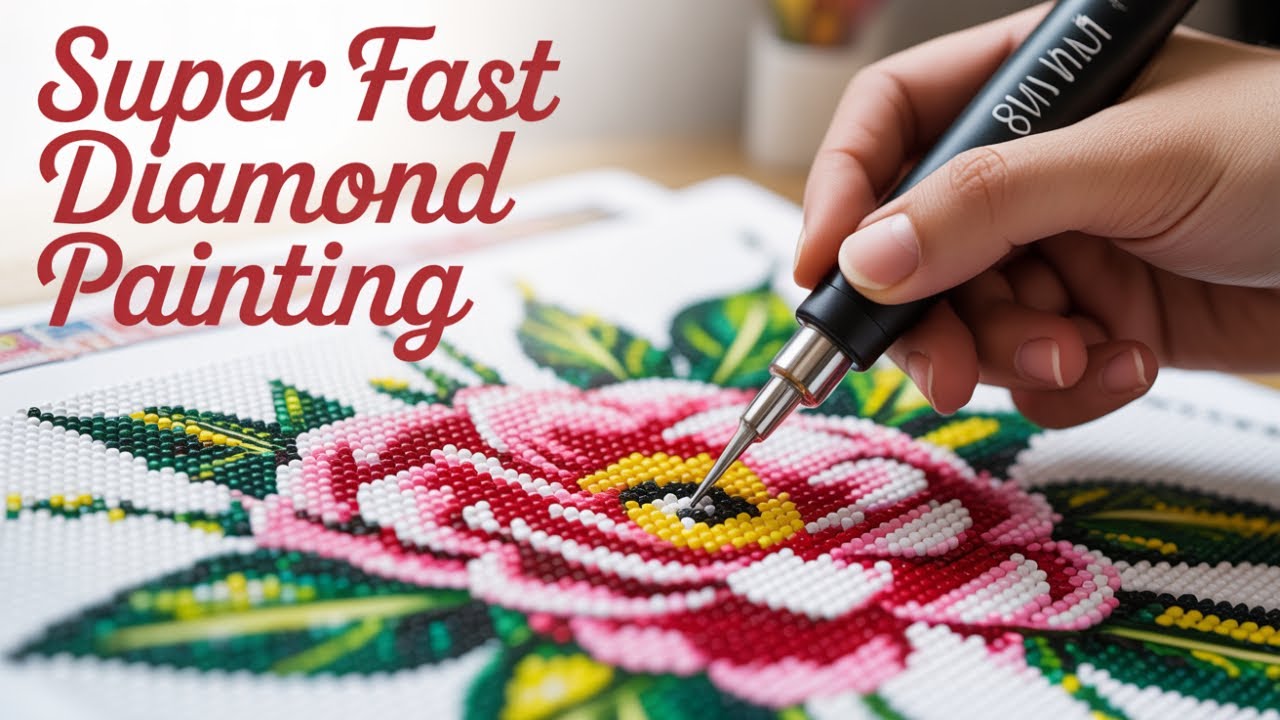 See My speeded up Diamond Painting Progress!