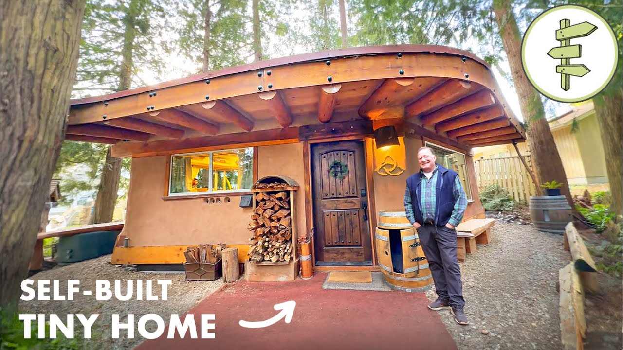 Man Builds Epic Backyard Tiny Home for $35k with Hybrid Materials &ndash; FULL TOUR
