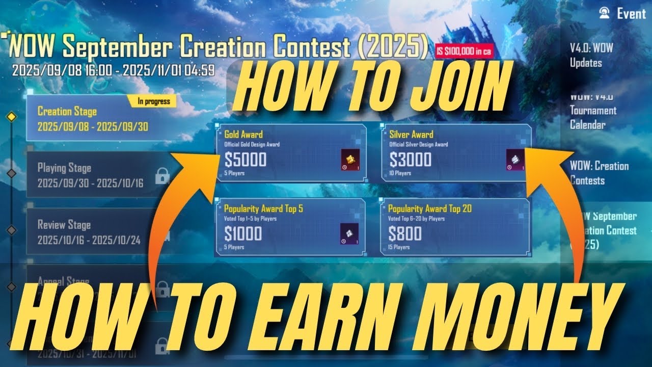WOW SEPTEMBER CREATION CONTEST 2025 PUBG MOBILE | HOW TO JOIN & PLAY WOW SEPTEMBER CREATION CONTEST