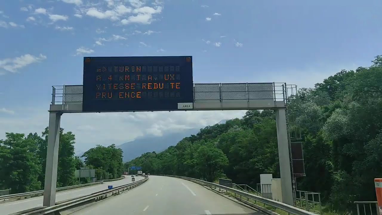А43 Alps Mountain nearby Chambery || Highway; France