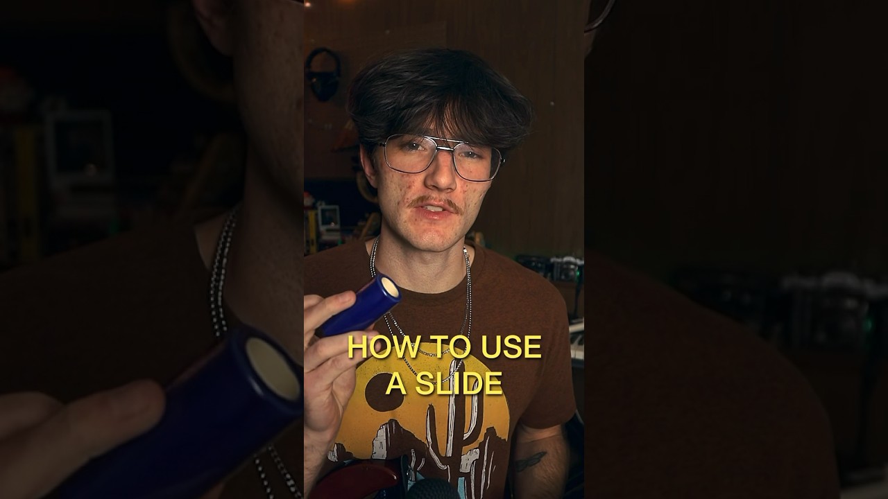 How to use a slide #slideguitar #guitar #guitarist #guitartips #guitartechnique #musician