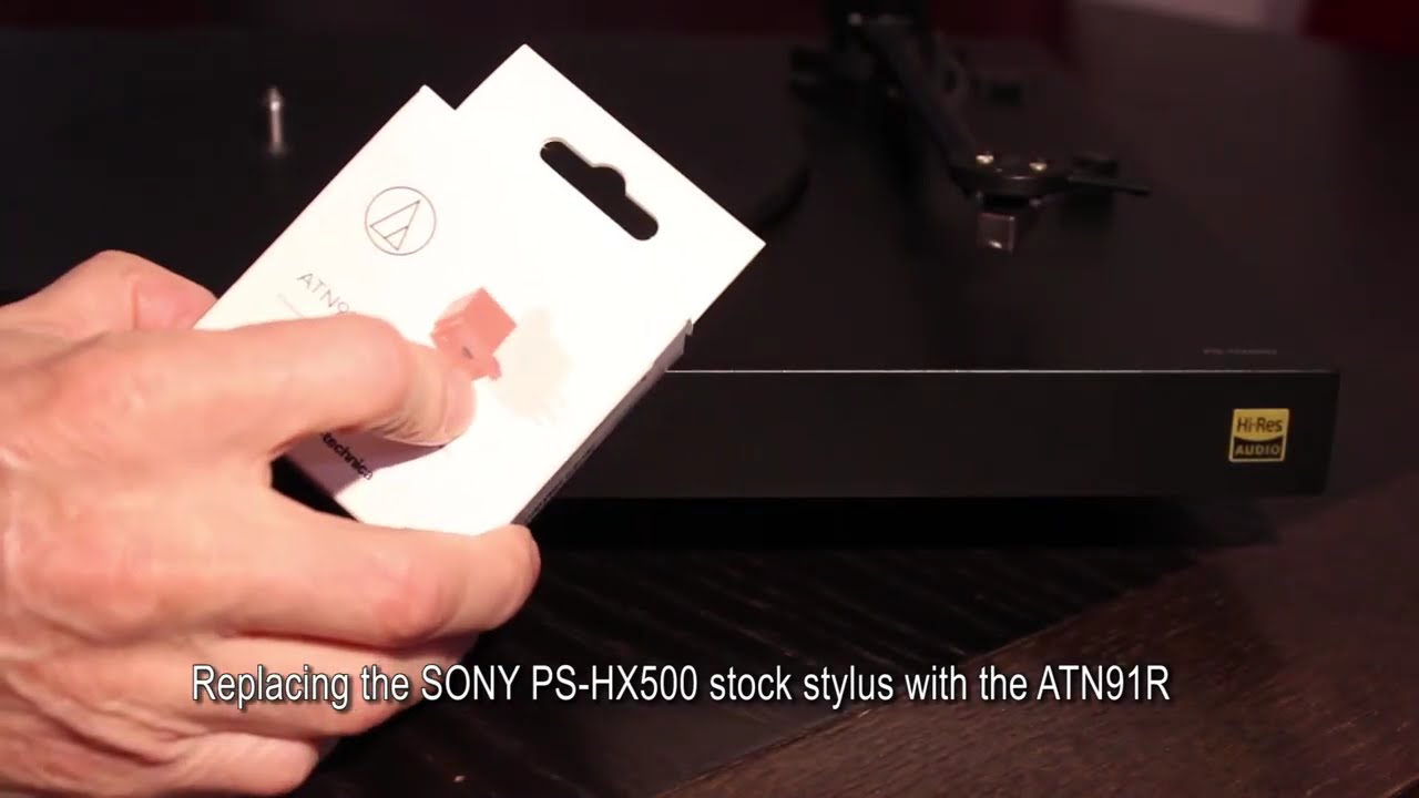 How to replacing the Sony PS-HX500 stock stylus with the ATN91R