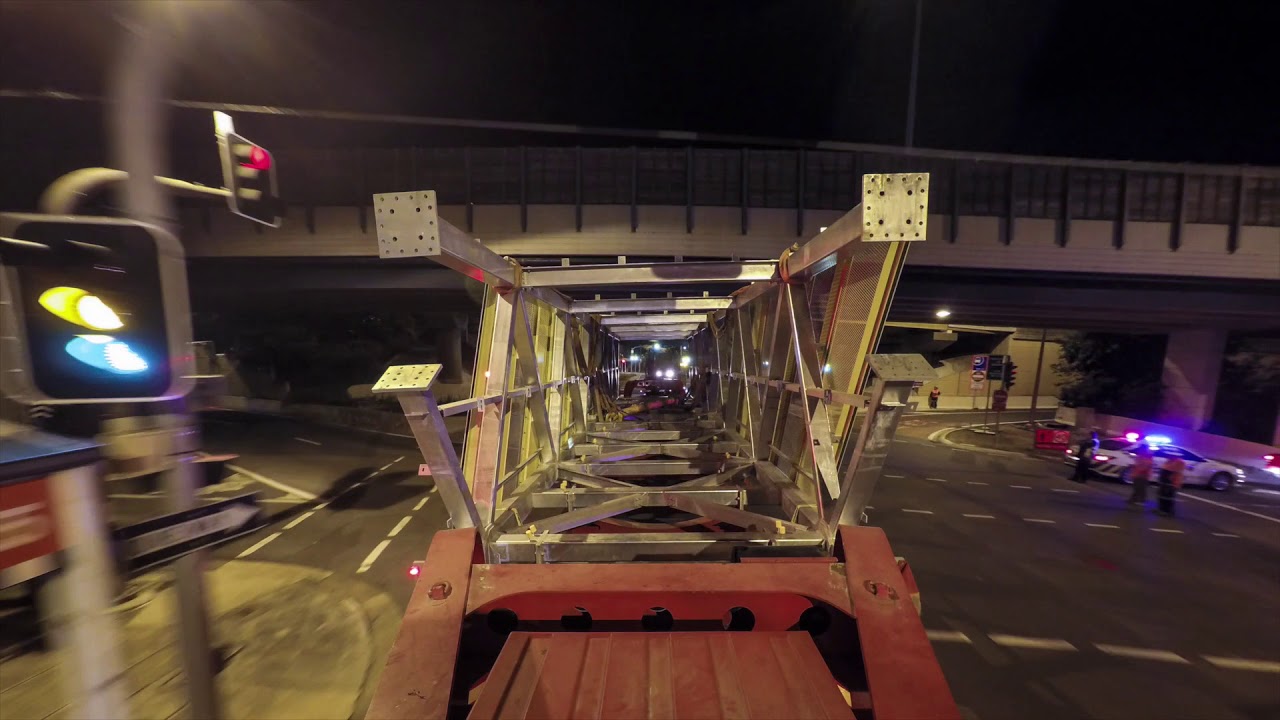 Veloway Cycleway Stage D, installation of steel spans