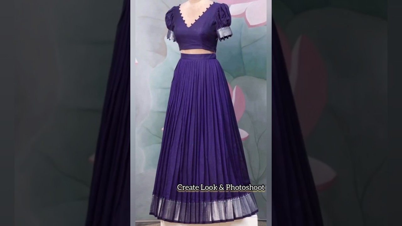 Old Saree Reuse Idea | How To Reuse Old Saree | Old Saree converted into dress | Saree Lehenga #yt