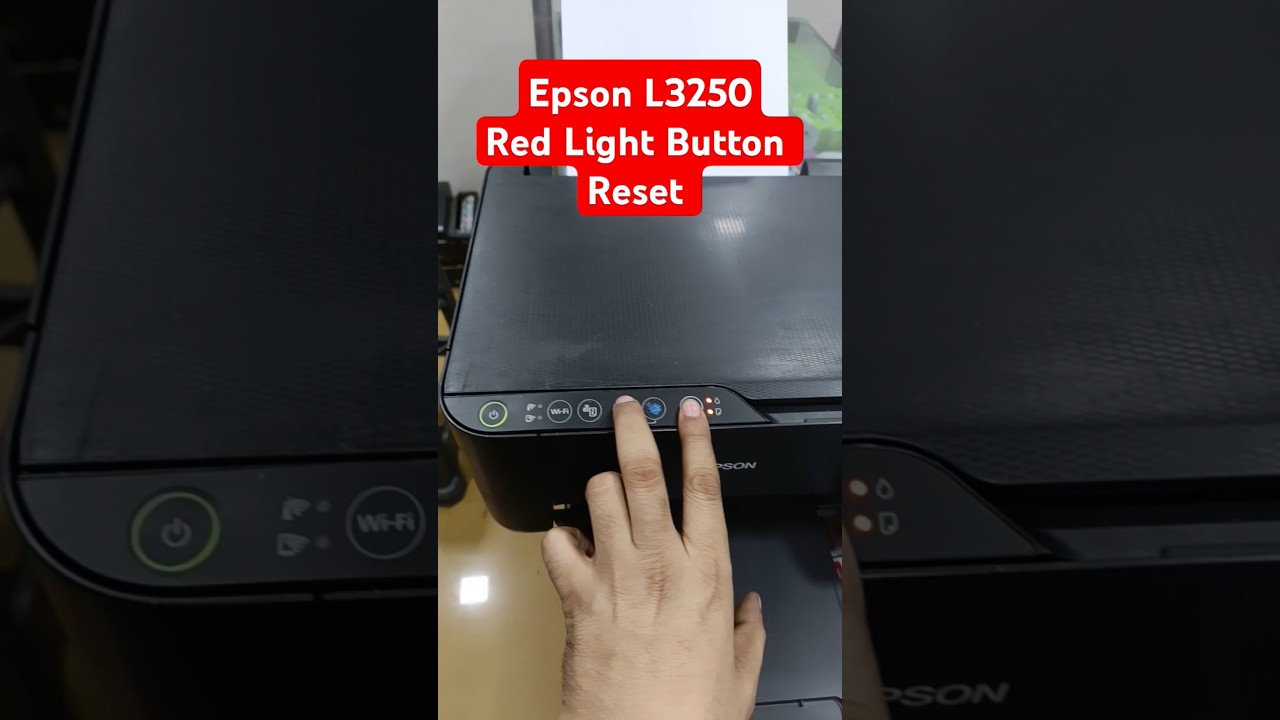 Epson L3250 Red Light Button Reset service required reset#epson #service #printersupportsoftware