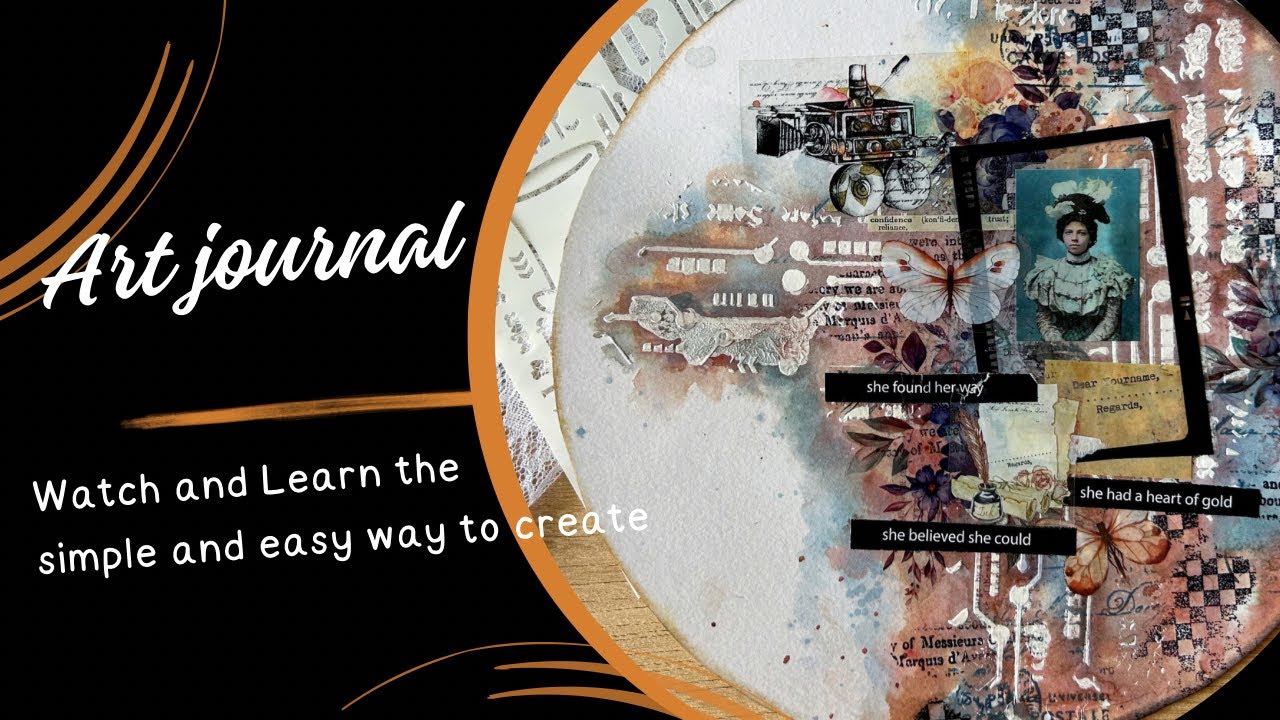 Art journal page : DT project @craftadda