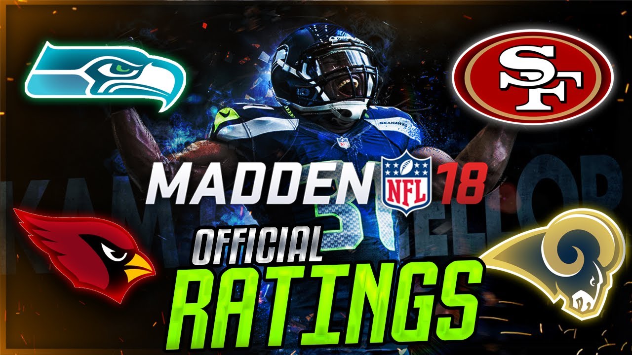*LEAKED* MADDEN 18 RATINGS FOR NFC WEST - TOP 10 PLAYERS + ROOKIE RATINGS