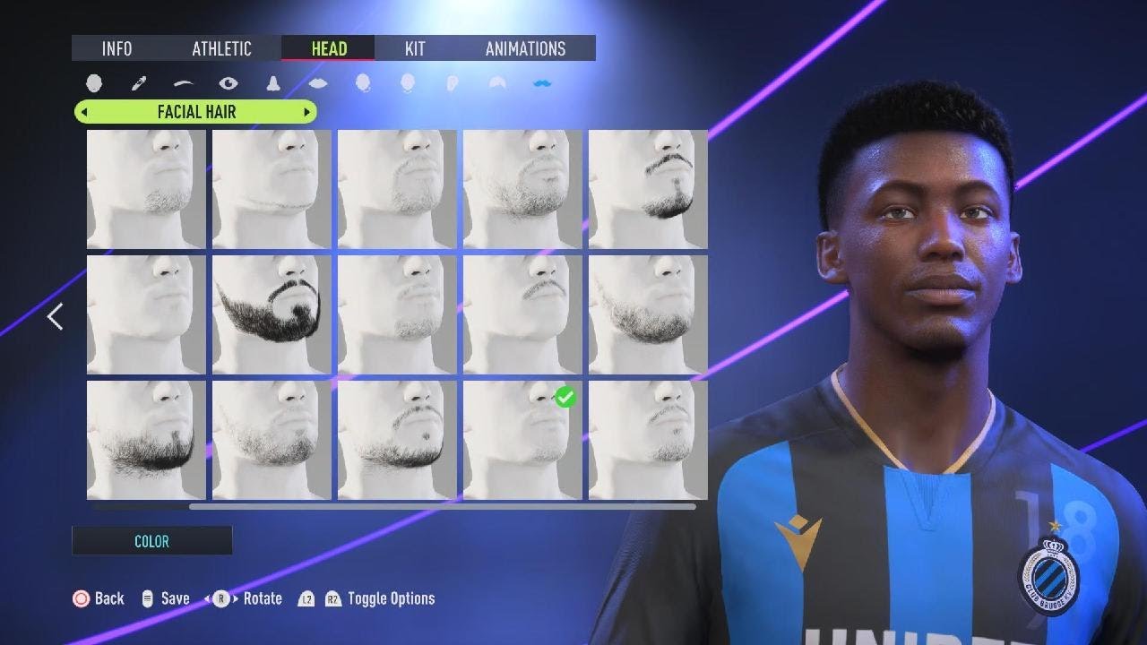 FIFA 22 Noah Mbamba Club Brugge KV Player face creation