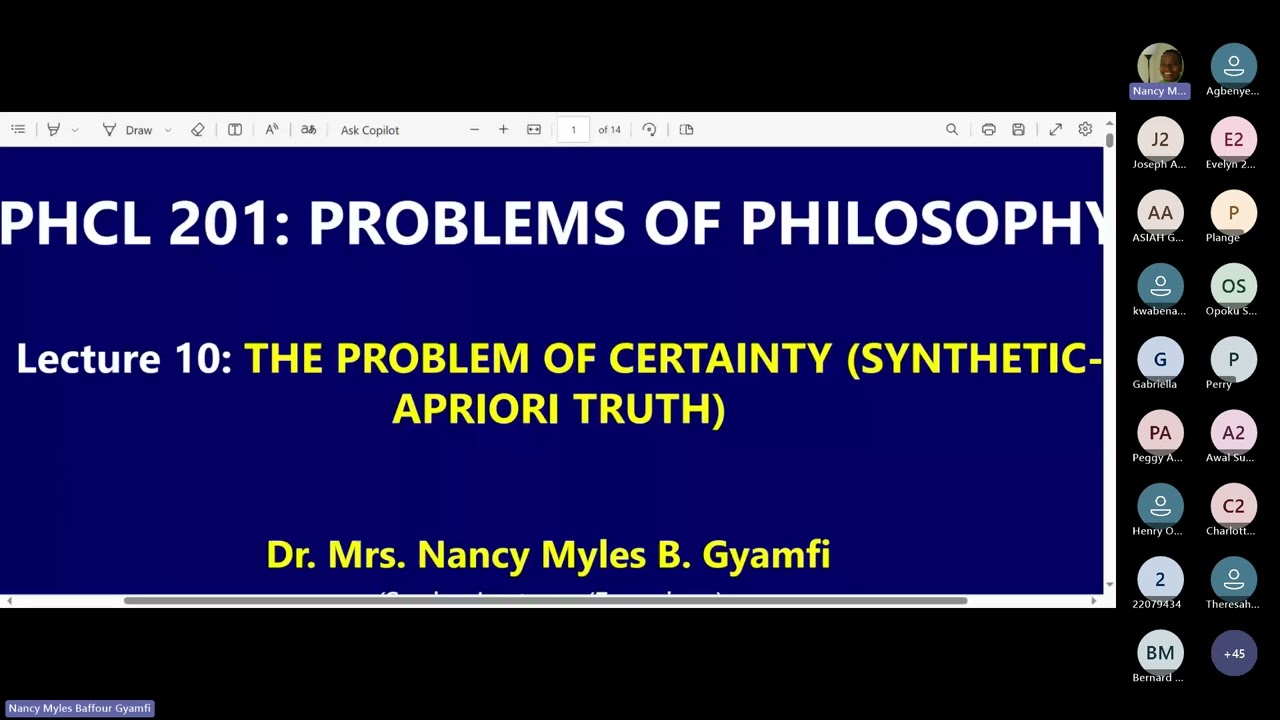 201, 2025, Problem of certainty - analytic-synthetic