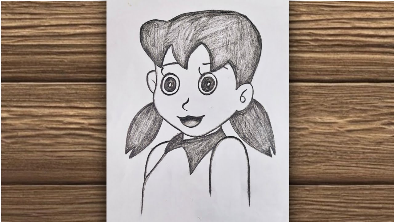 How to Draw Shizuka Perfectly! ✍️ শিজুকা ড্রইং পেন্সিল স্কেচ | #Doraemon