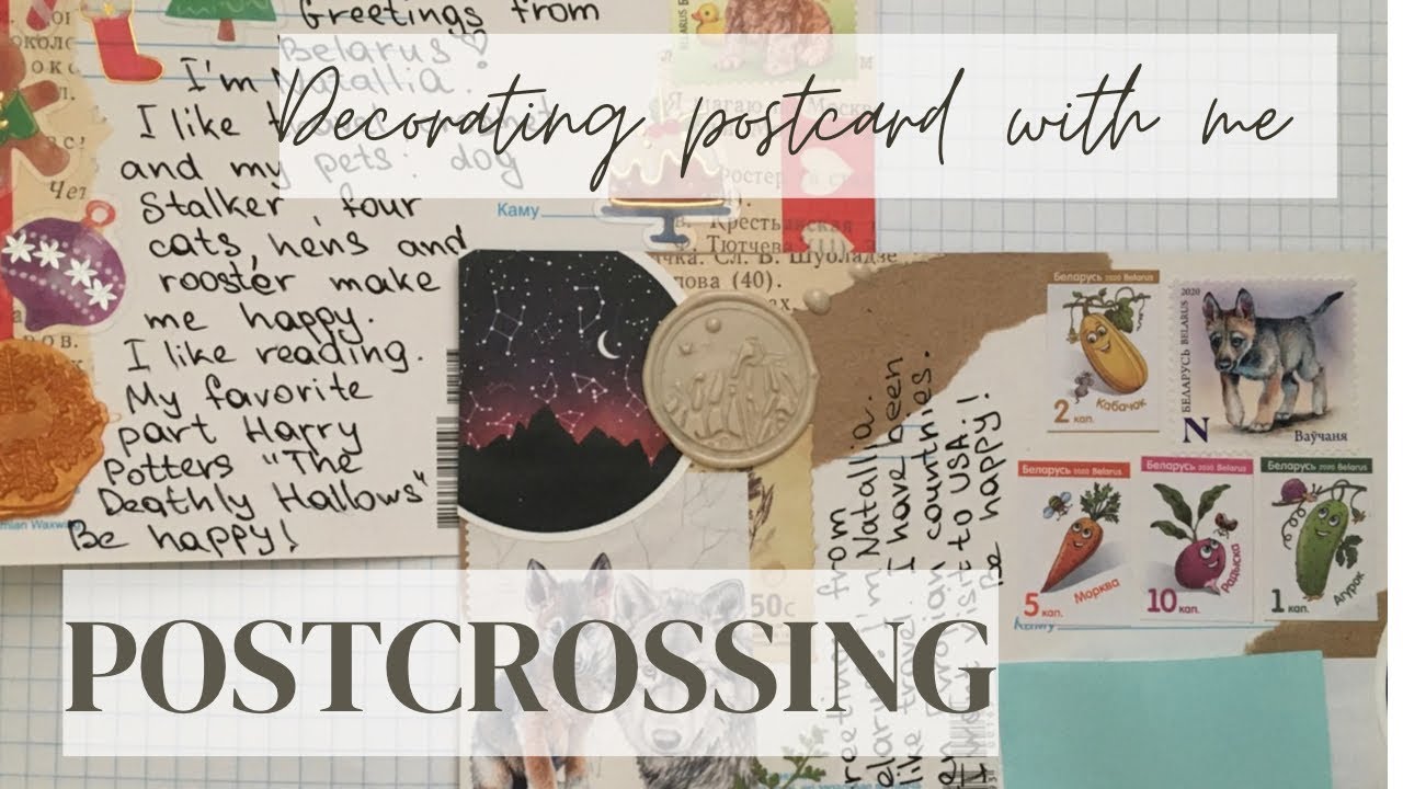 Decorating postcards with me