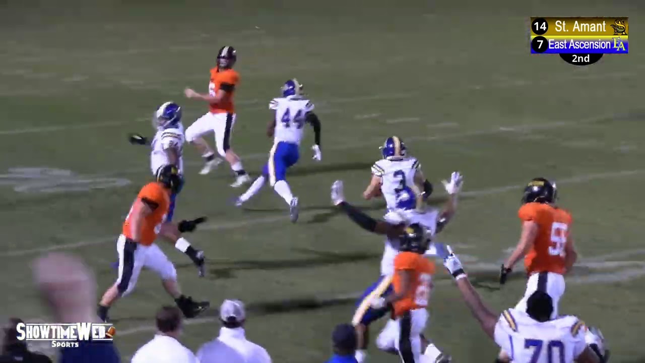St. Amant v East Ascension 2OT- Fights, Sacks, Hard Hits and Interceptions- Football Game Highlights