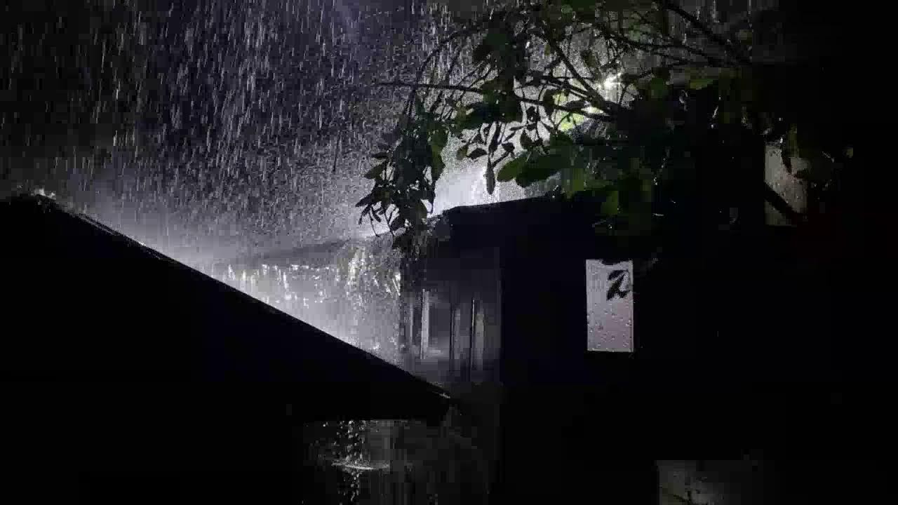 Strong Rain Sounds on Tin Roof for Deep Sleep
