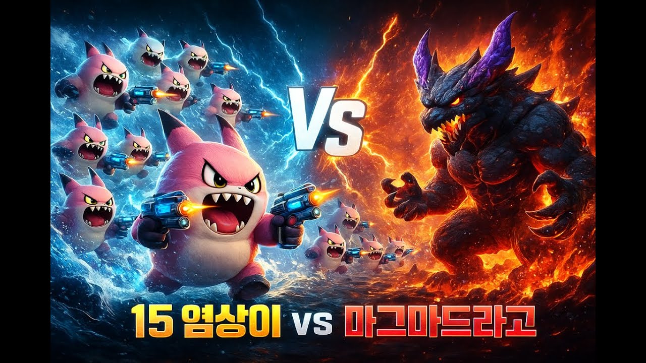 [팰월드 레이드 12, 염상이, 전귀터냉][포럼서버] 15(+1)염상이 vs 마그마드라고 궁극