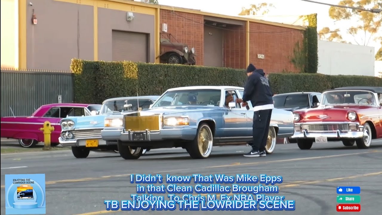 Mike Epps  Pulled up in that Clean 91 CADILLAC  Talking To Pro Ex NBA Player.