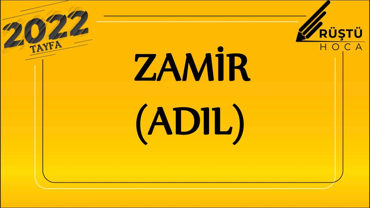 21) Sözcük Türleri / Zamir ( Adıl ) / RÜŞTÜ HOCA