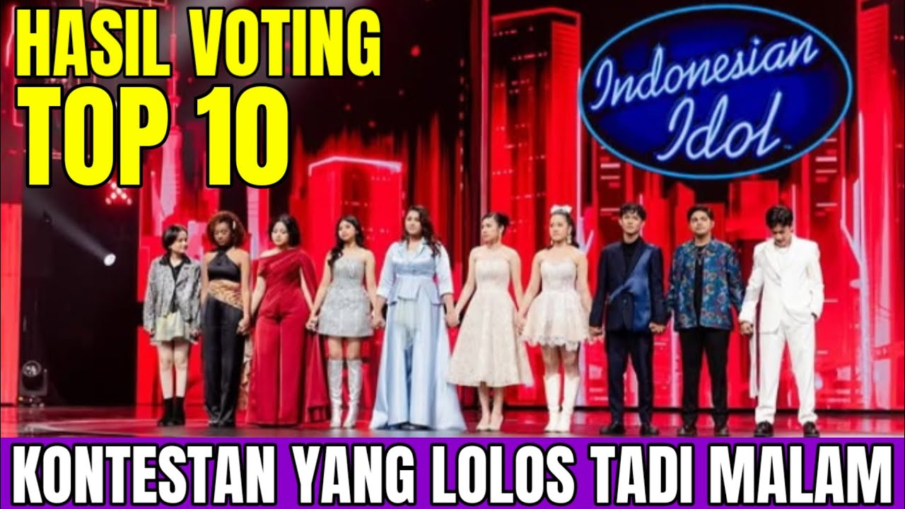 HASIL VOTING‼️KONTESTAN INDONESIAN IDOL XIII YANG LOLOS TADI MALAM