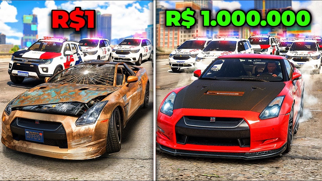 A cada fuga MEU CARRO FICA MAIS CARO NO GTA RP!!