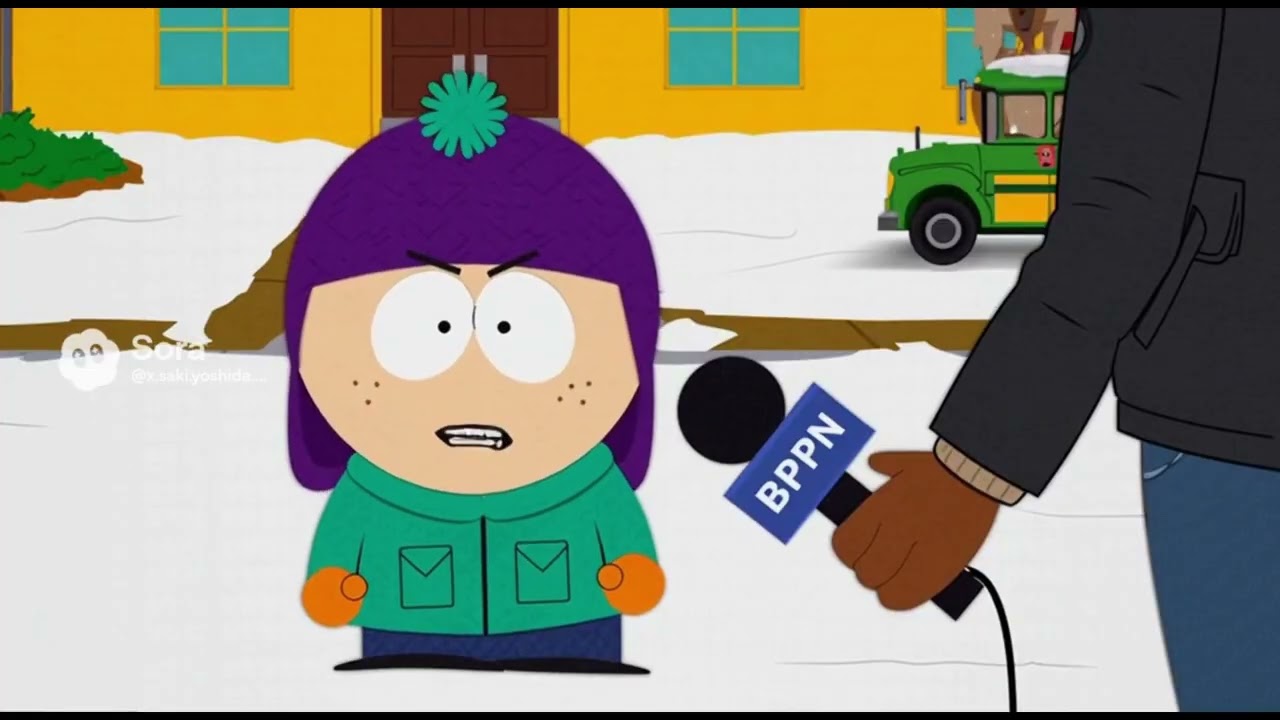 Me Doing a news report at South Park Elementary School