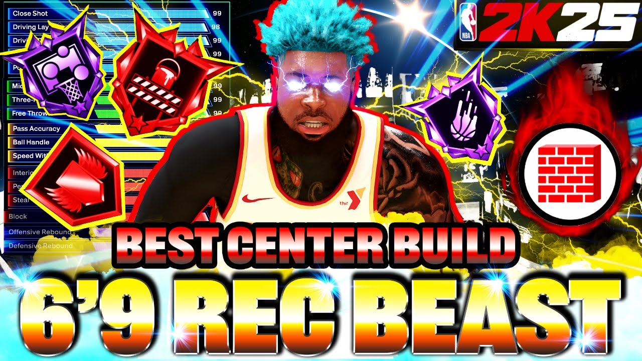 Самое смертоносное оружие в Nba 2k25 (центральный билд ростом 6 футов 9 дюймов) #nba2k25
