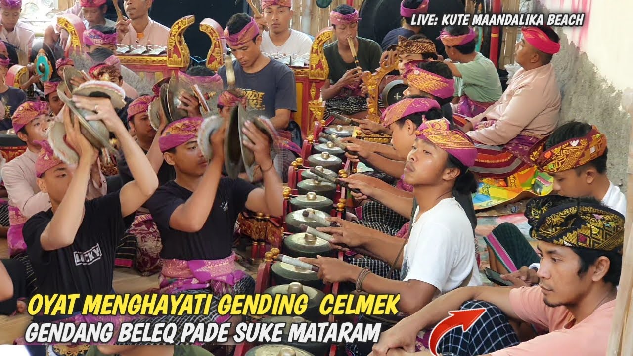 TABUH GENDING CELMEK DEPAN GB BGS'SENIOR GENDANG BELEK PADE SUKE KARANG BARU MATARAM DI KUTE BEACH