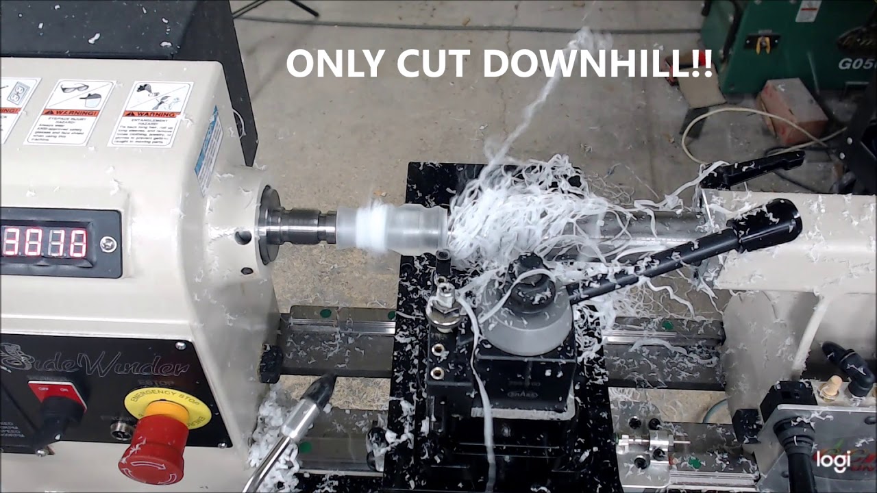 SideWinder CNC Wood Lathe Cutting Acrylic