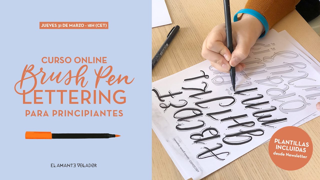 Curso online de BRUSH PEN LETTERING para principiantes