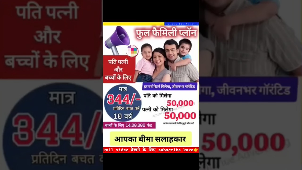 फुल फैमिली प्लॉन | LIC Jeevan Utsav  Plan  871 | Best Lic plan 2024  
