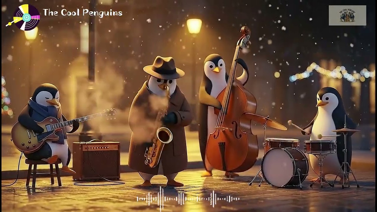 The Cool Penguins – Chill Jazz Café ☕ | Relaxing Background Music for Study & Work