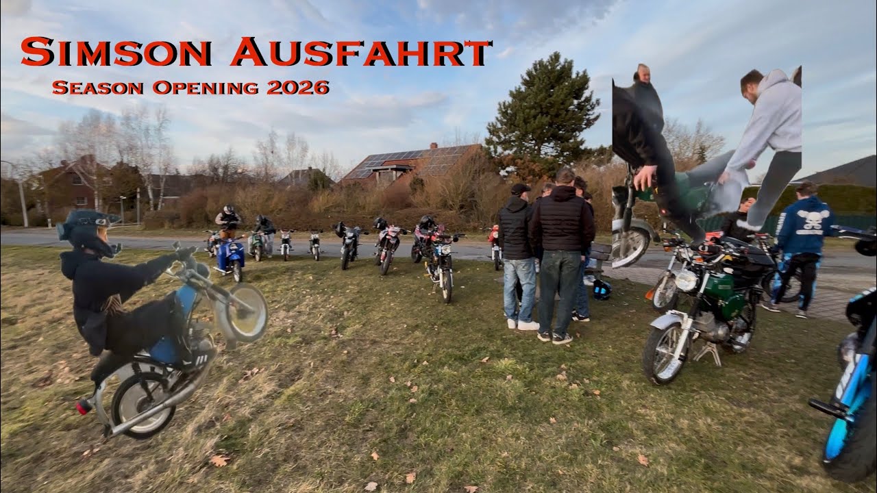 SIMSON SEASON OPENING 2026 // WHEELIES // BURN OUT // Ausfahrt Vlog vol.1