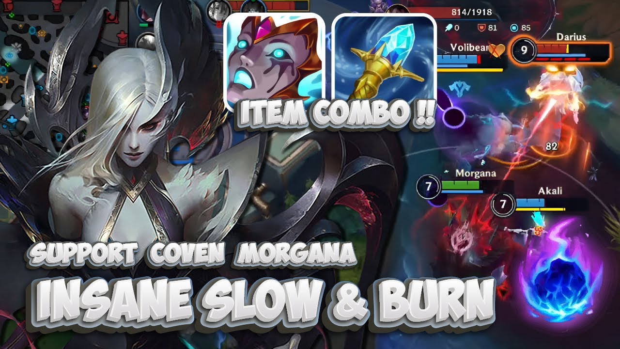 MORGANA SUPPORT IS BROKEN !! Slow & Burn Enemy Coven Morgana Gameplay // Wild Rift (Build+Runes)