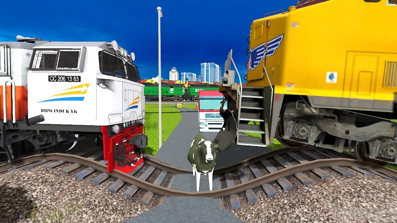 Perlintasan Kereta Api ‼️#50 KERETA API PANJANG BERGANTIAN