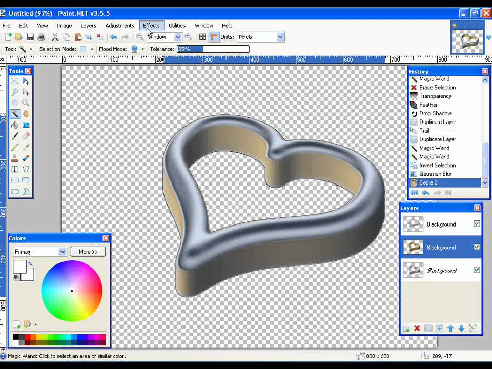 Make gold in Paint.NET part-1