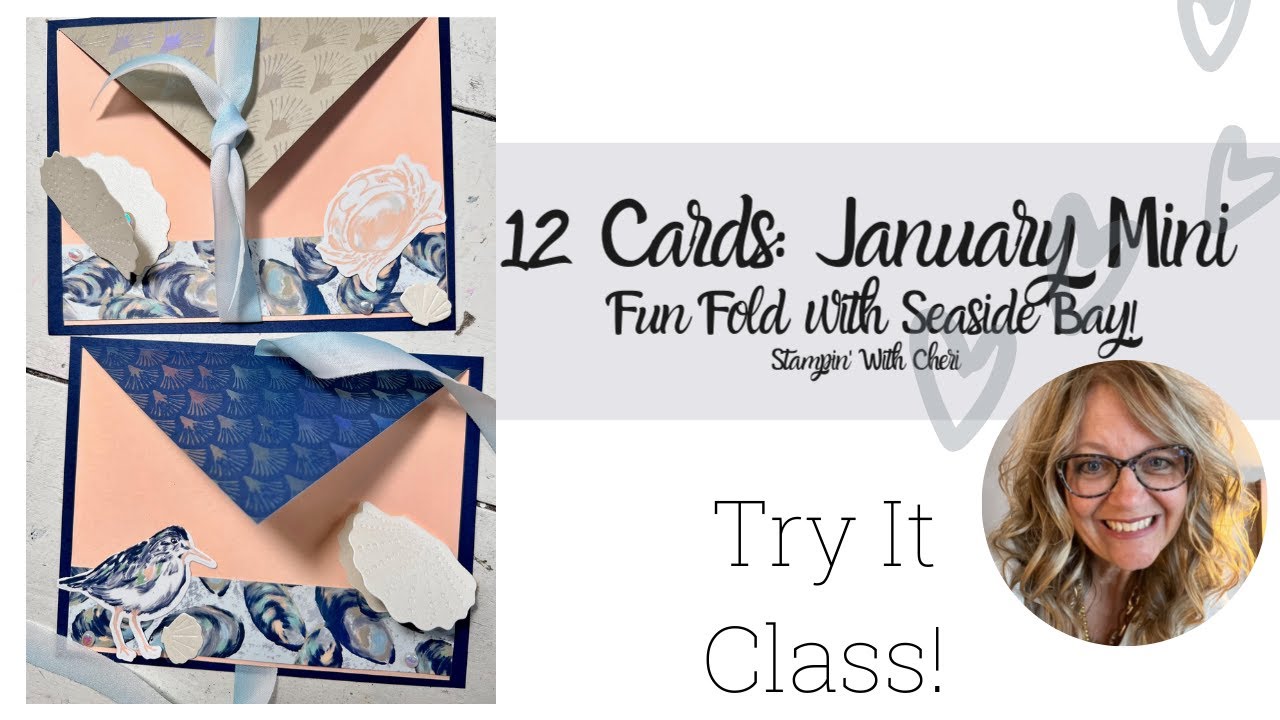 Fun Folds! 12 Cards With January Mini Seaside Bay Stampin Up!