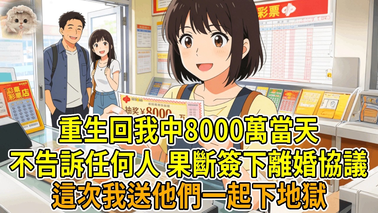 上一世，中8000萬當天，閨蜜聯合老公卷走獎金。我追債反被他們打殘，囚在農場雜屋二十年。他們騙我家人我被拐去國外。我爸賣車房、四處奔波尋我，患癌也捨不得治，得知真相當場氣死。重來一世，我定讓他們下地獄