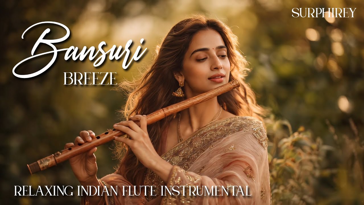 Bansuri Breeze by #Surphirey -  Relaxing Indian Flute Instrumental for Meditation, Yoga & Peace
