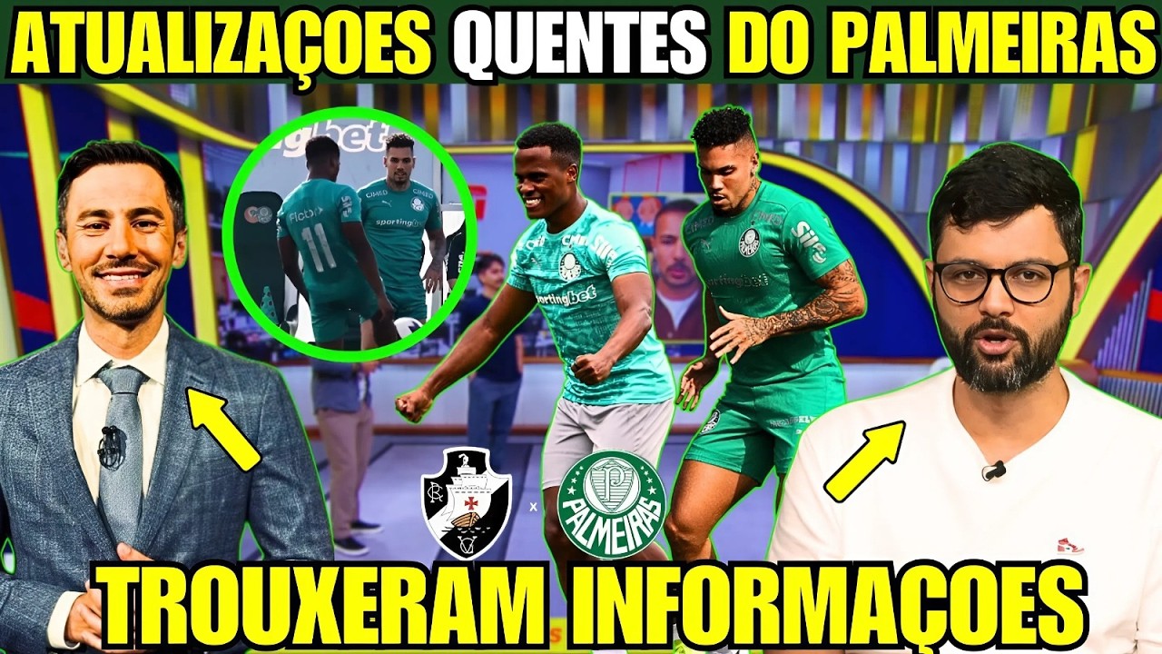 PLANTÃO DE ÚLTIMA HORA DO PALMEIRAS! NOVIDADES SOBRE ALLIANZ, PAULINHO E TUDO DE VASCO x PALMEIRAS