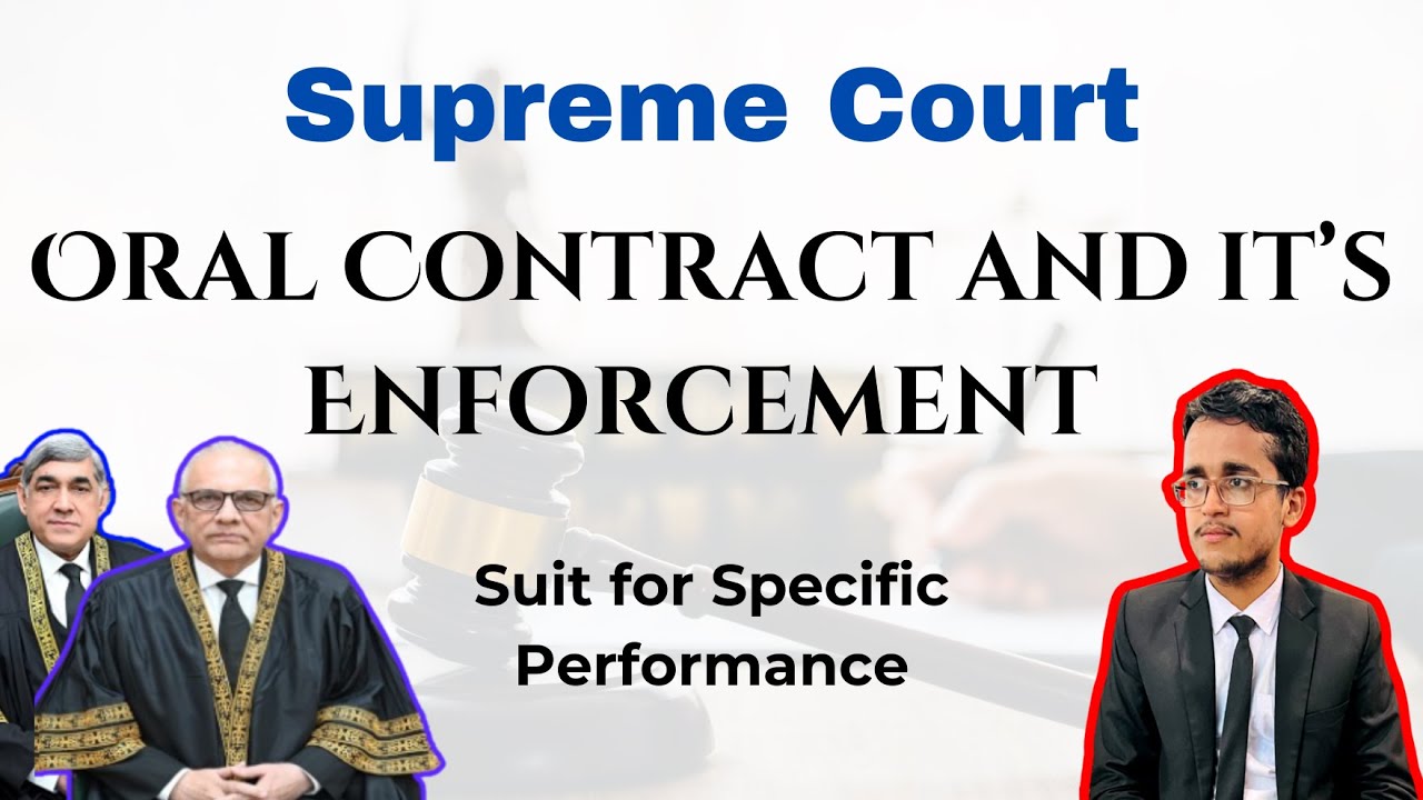 Oral Contract and its Enforcement | Suit for Specific Performance | 2024 SCMR 1709
