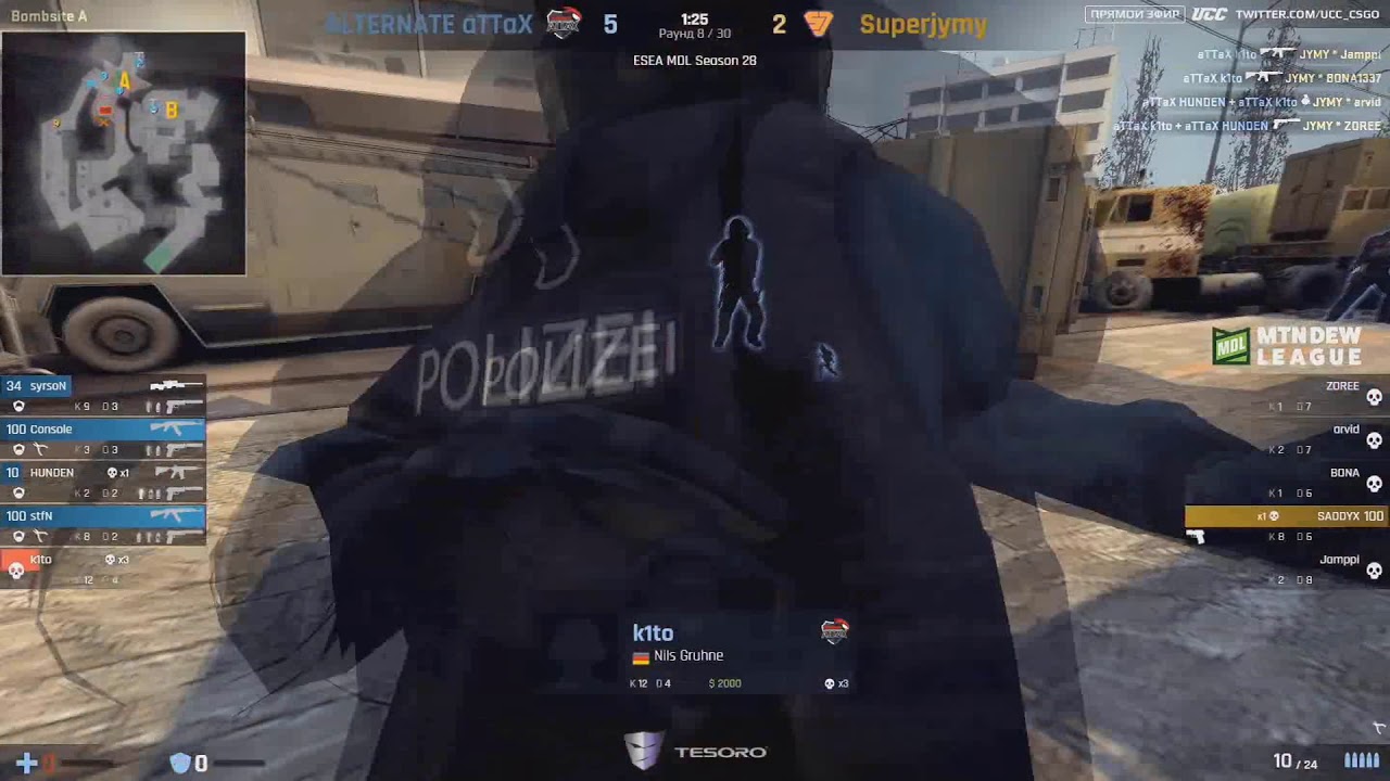 SuperJymy vs ALTERNATE aTTaX | ESEA MDL S28 EUROPE
