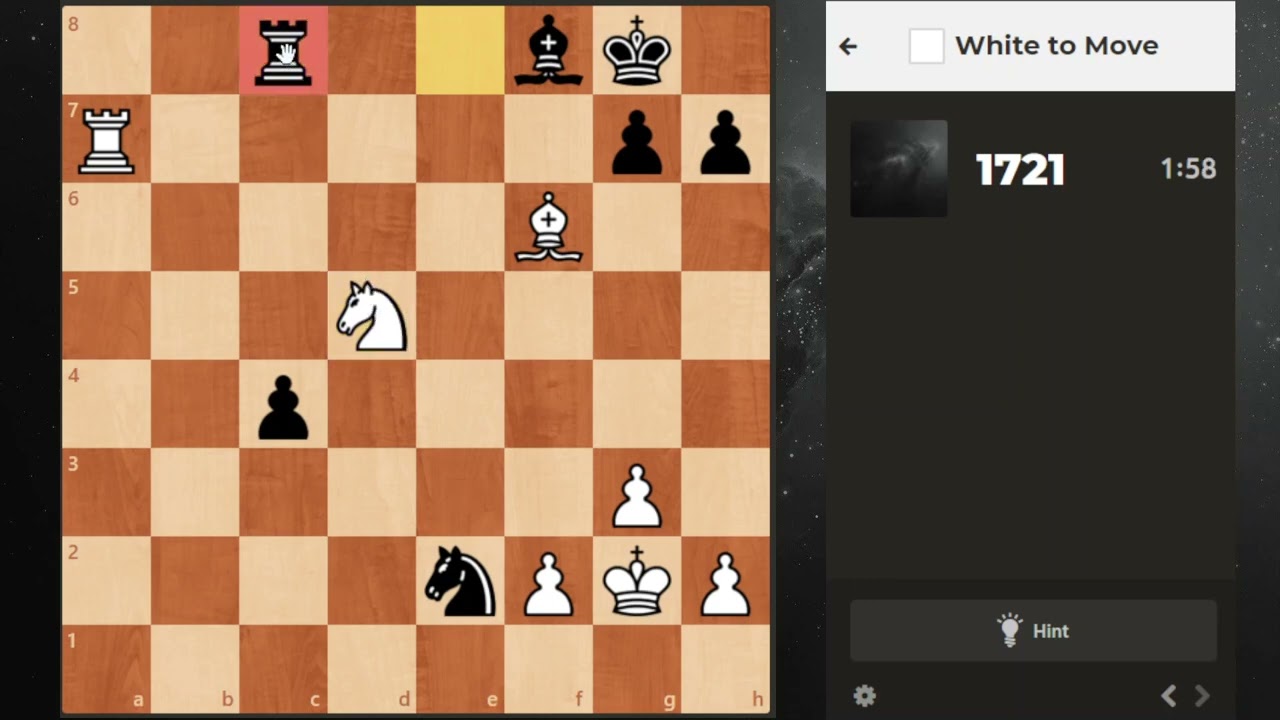 Road to 3000 in puzzle rating. Video (#40). 19 in a row and going...