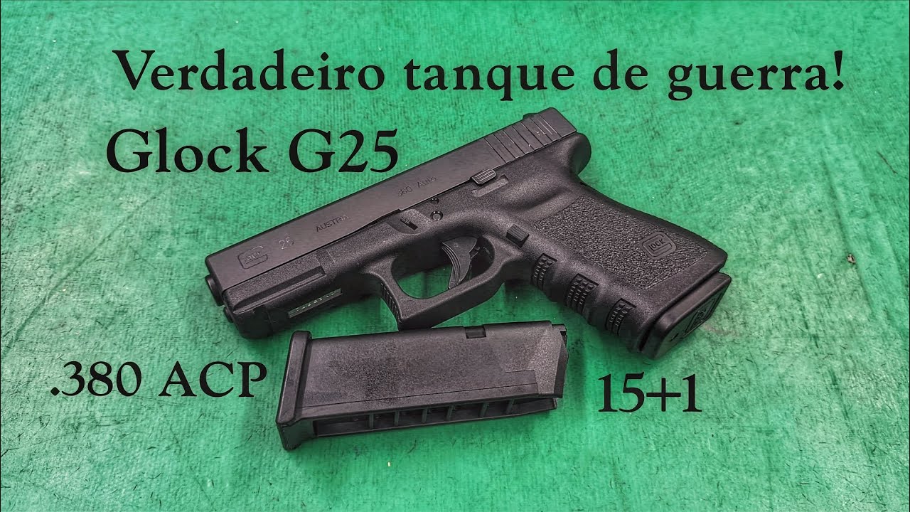 Glock G25 .380 ACP: o tanque de guerra das pistolas! Confiabilidade lendária pronta para tudo! 🎯🔥