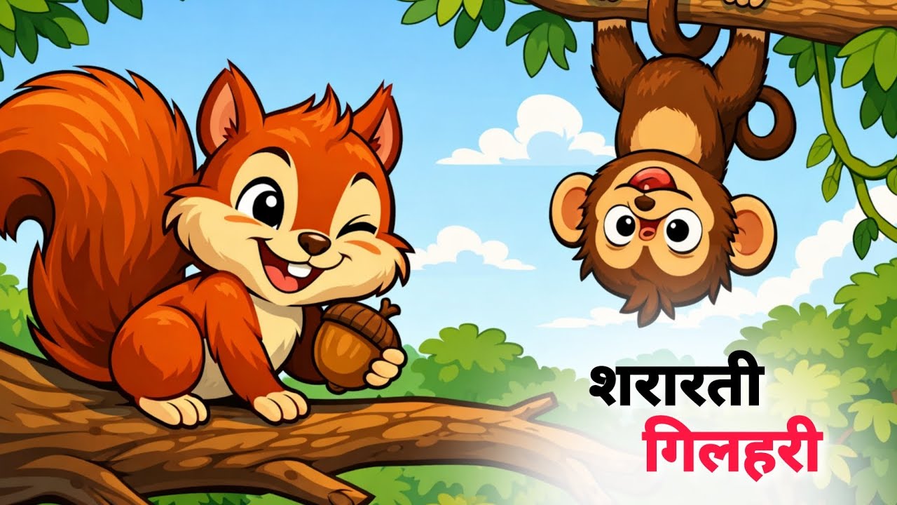 शरारती गिलहरी !!  PANCHTANTRA KAHANIYAN !! FAIRY TALES !! #junglestory #kids # kidsvideos