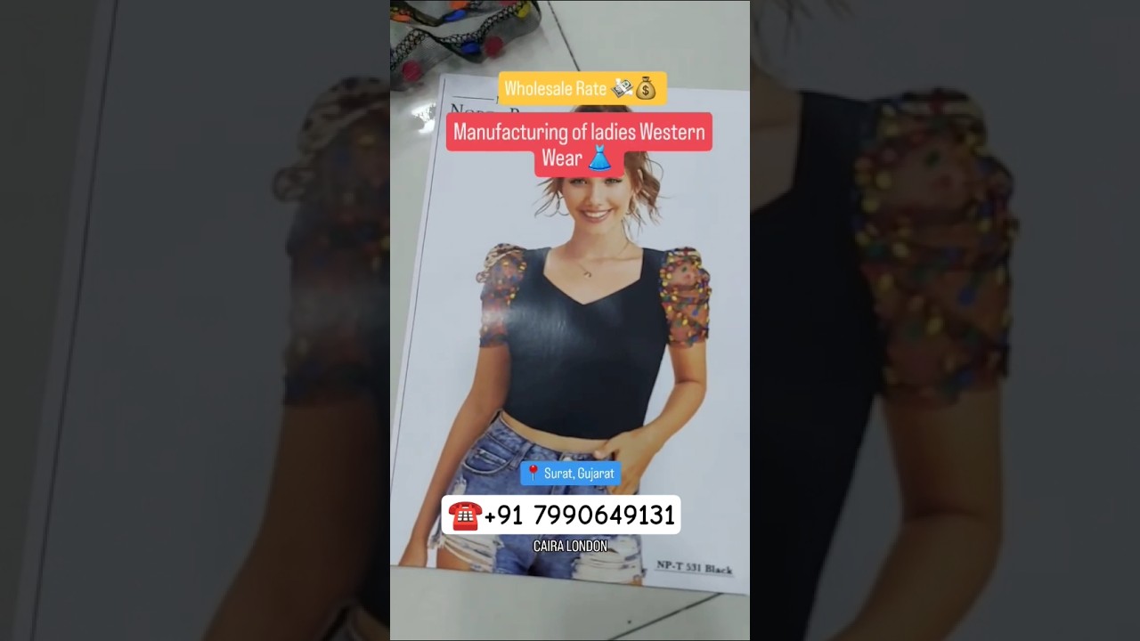 Ladies Western Tops Manufacturer in Surat | Ladies Imported Crop-tops Manufacturer   #croptop #tops