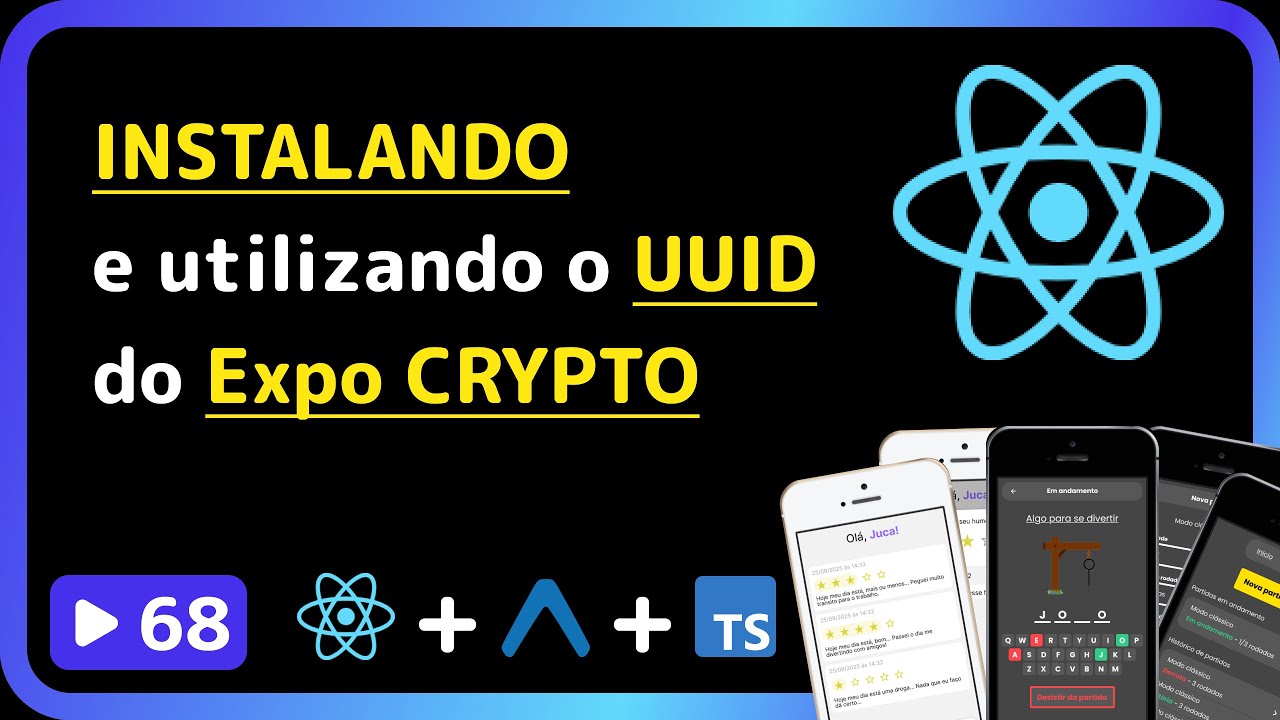 Curso base de React Native 2025: #68 - Expo crypto para random UUID no React Native