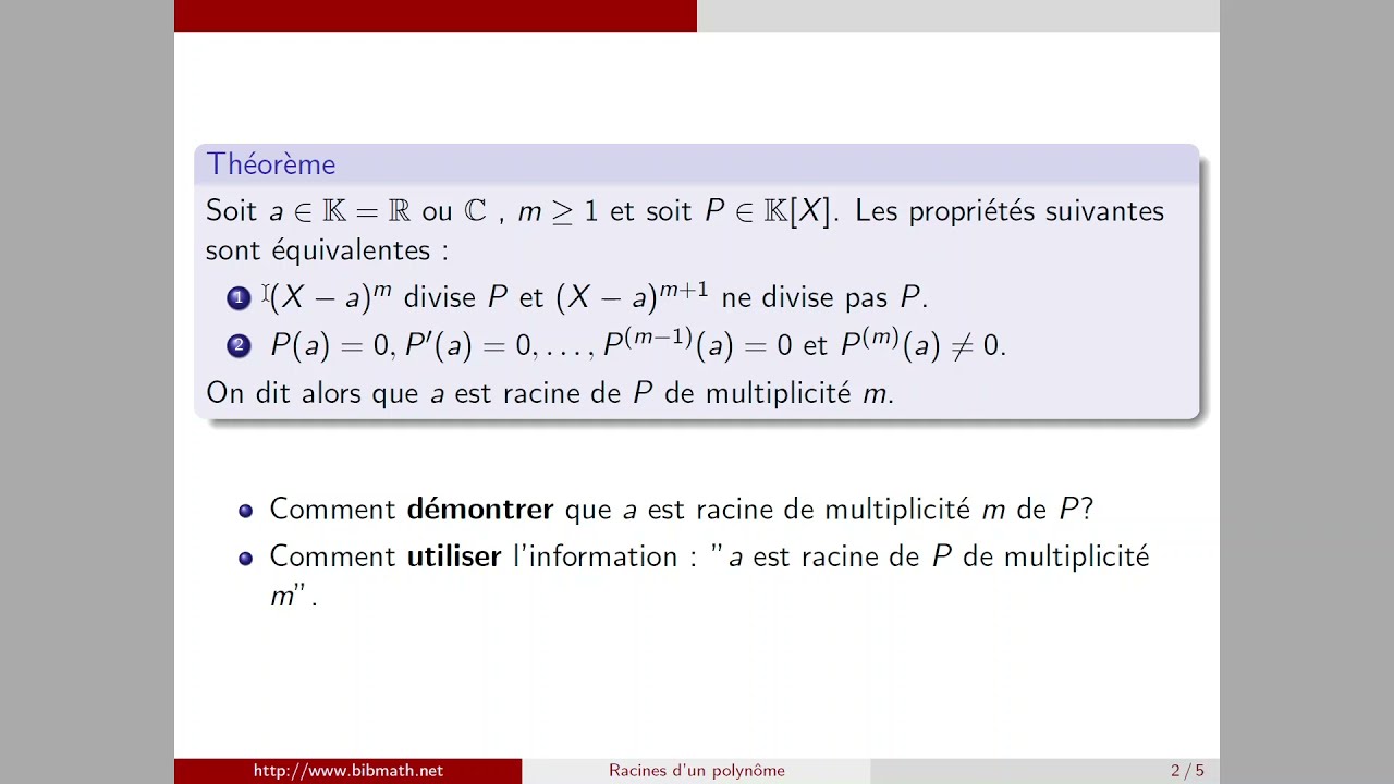 Racines multiples d'un polyn&ocirc;me : les m&eacute;thodes