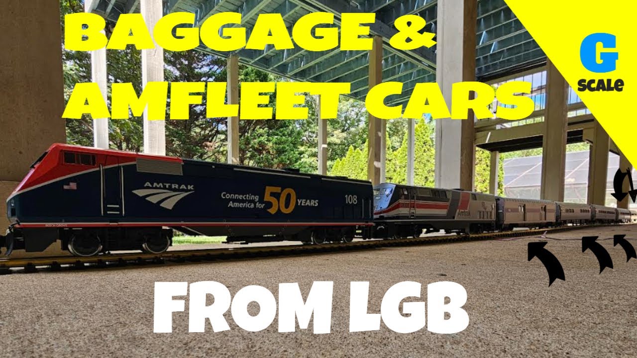 LGB G Scale Amtrak Baggage, Amfleet Coaches & Diners | Lights, Working Doors & Stairs!
