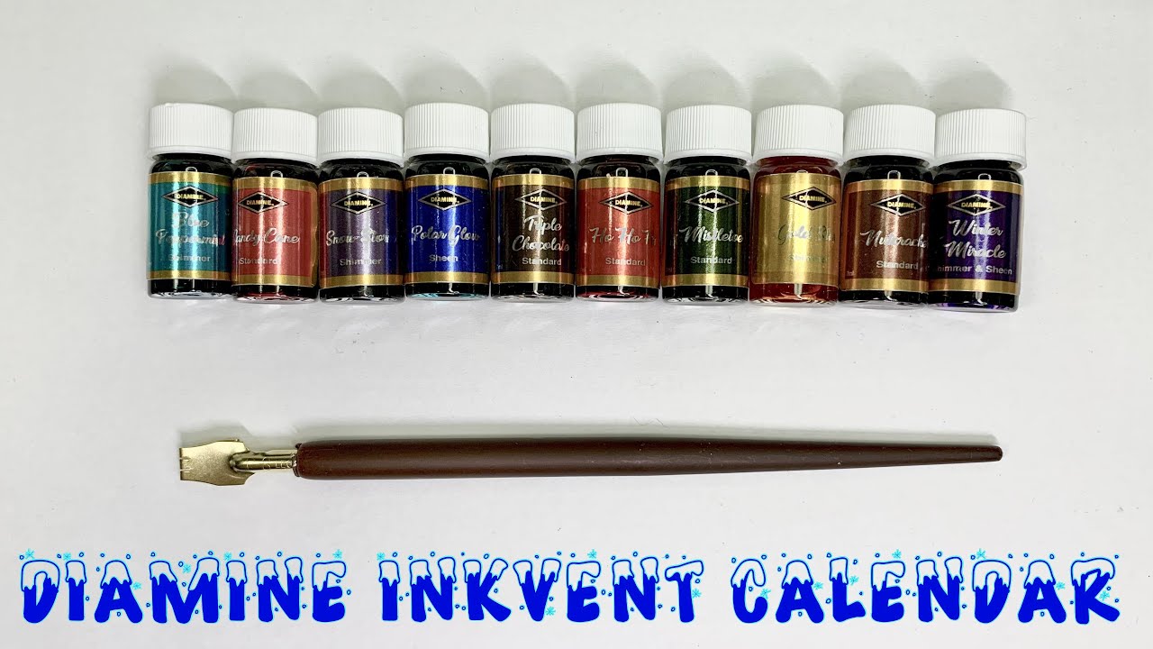 Diamine Inkvent Calendar 2019 Part 1 | Ink Swatch | Geeking out with Inks