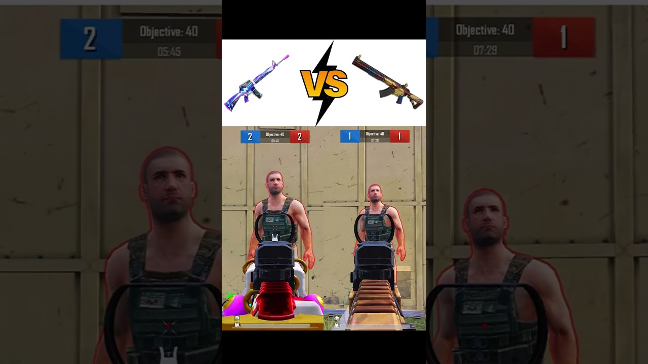 M16A4 VS MK47 DAMAGE TEST 🔥🤔 #pubg
