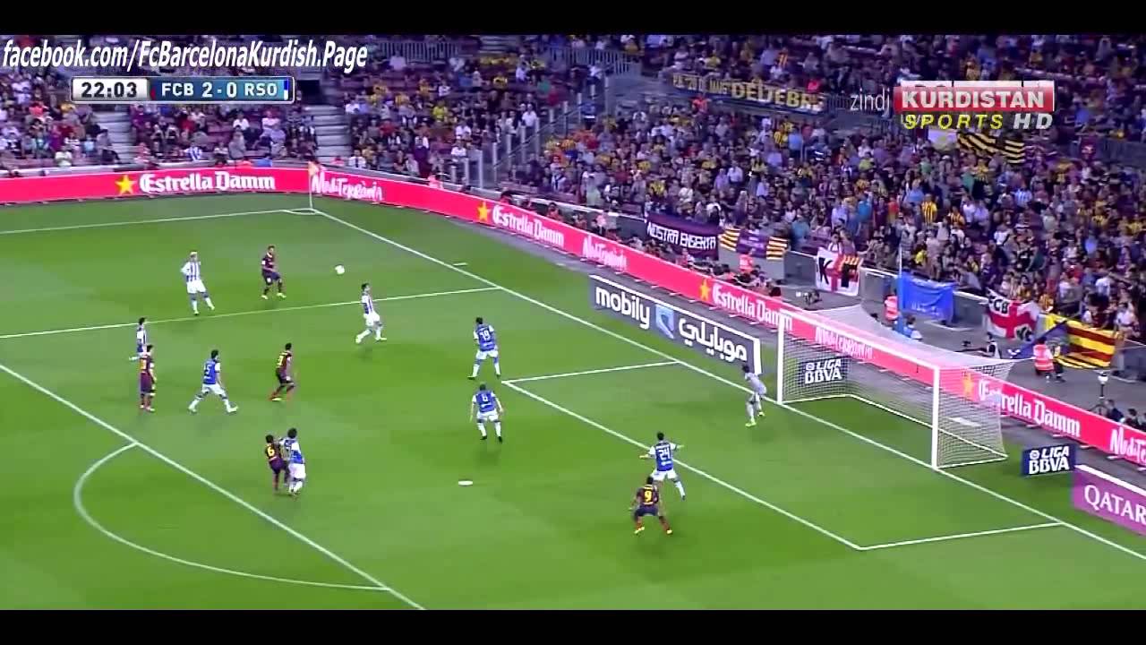 گۆڵه‌كانی بەرشلۆنە 4 - 1 ریال سۆسیداد 