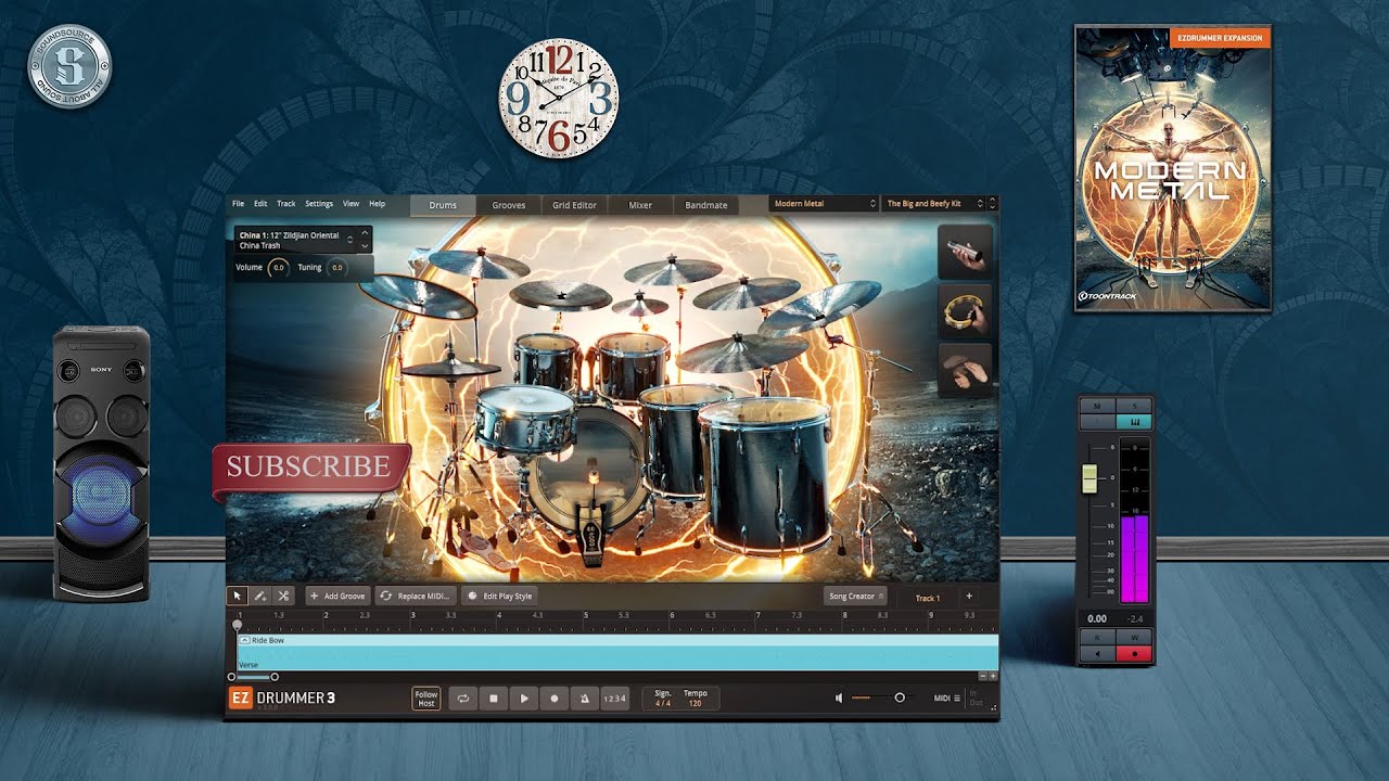 TOONTRACK MODERN METAL EZX - WITH EZDRUMMER 3 - SOUND TEST